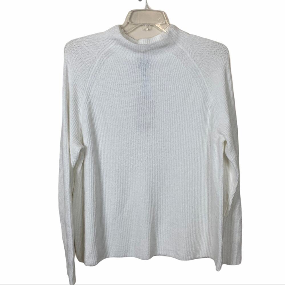 Halogen Mock Neck Sweater Ivory Size 1X Plus Size
